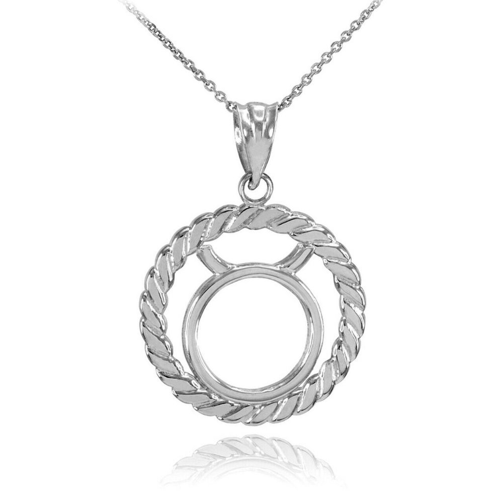 Sterling Silver Taurus Zodiac Sign Charm Necklace